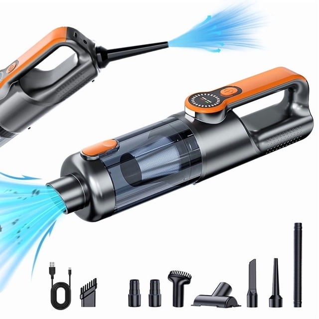 18000Pa High-Power Wireless Handheld Vacuum Cleaner with 80000RPM Brushless Motor, 3×2000mAh Battery, Dual-Speed Adjustment, HD Digital Display, LED Light, One-Button Dust Dumping, Lightweight 0.5kg