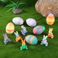 thumbnail image 6 of SHUWND 6PCS Set 3D Printed Bunny with Easter Egg, Mini Easter Eggs Fidget Toy 3D Articulated Crystal Bunny Eggs Mystery Egg Easter Basket Stuffers Surprise 3D Printed Animals Toy Set, 6 of 10