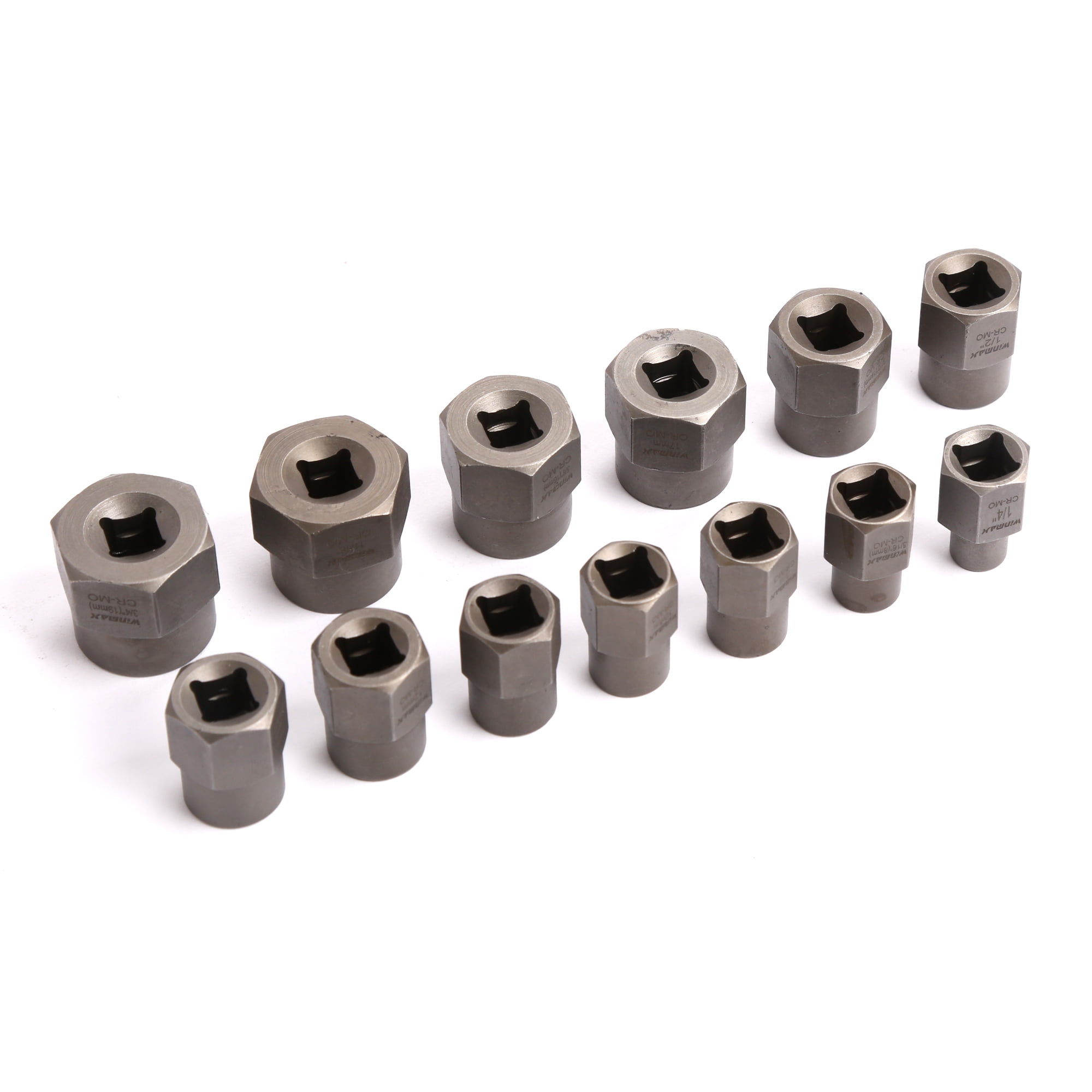 WINMAX Bolt & Nut Extractor Set Damaged Rusted Socket Remover Use With 3/8 in Wrench