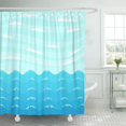 thumbnail image 1 of ABPHQTO Cortina de ducha de poliéster verde marino Blue Sea Ocean Waves and The Sky 152x180 cm ABPHQTO PKNMT60x72Shower-2473, 1 of 2