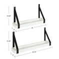 thumbnail image 2 of Kate and Laurel Sudbury Wood and Metal Wall Shelf Set, White/Black 2 Piece, 2 of 10