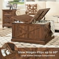 thumbnail image 6 of Joaxswe Coffee Table Set, Coffee Table & Two Bedside Table, Modern 3-Piece Living Room Nightstand Table Set, Brown, 6 of 10