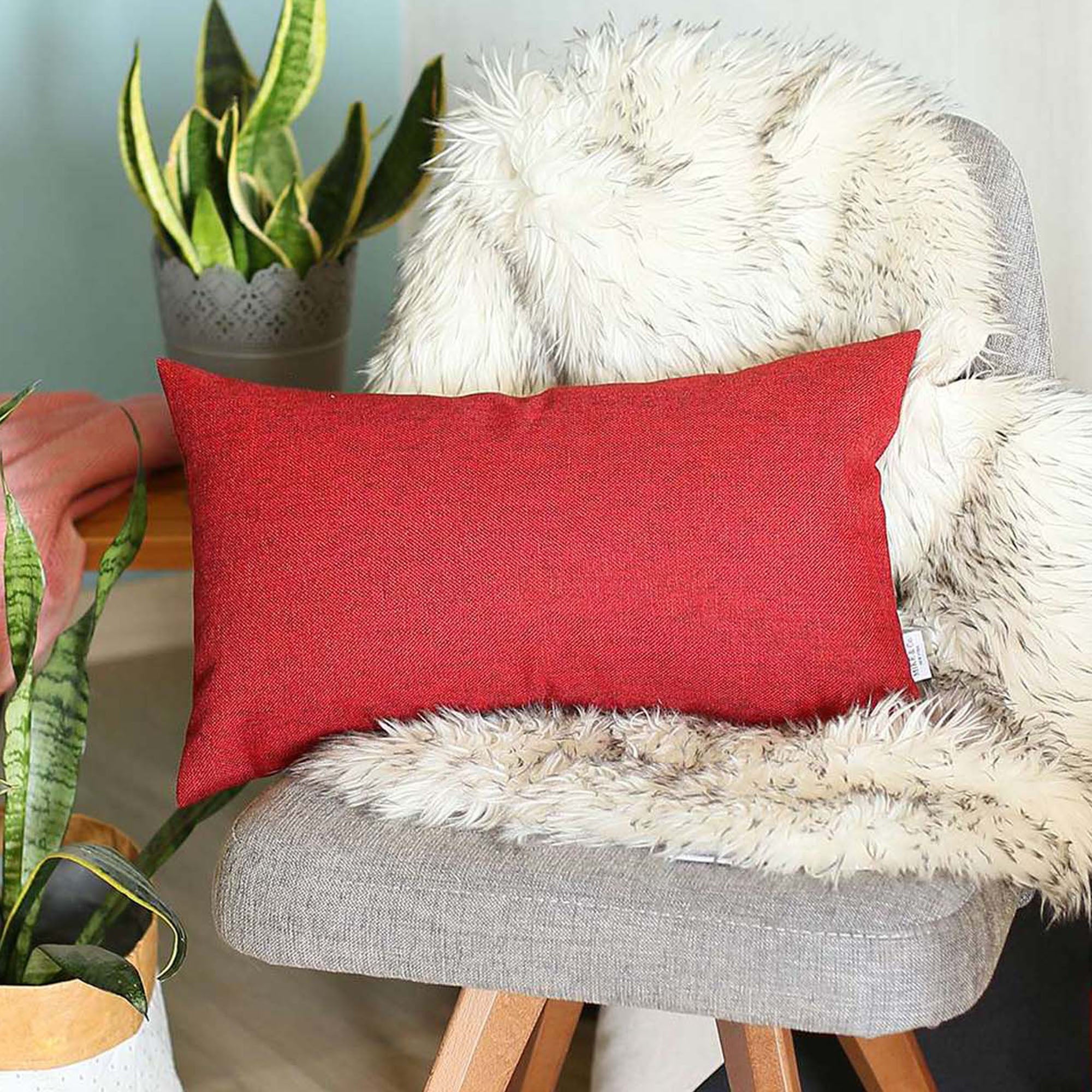 BohoChic Handcrafted Decorative Single Throw Pillow Cover Solid