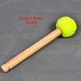 thumbnail image 2 of Big Drum stick big Army drum hammer drumstick drum stick solid wood wooden handle length 32CM big Army drum drumstick, 2 of 5