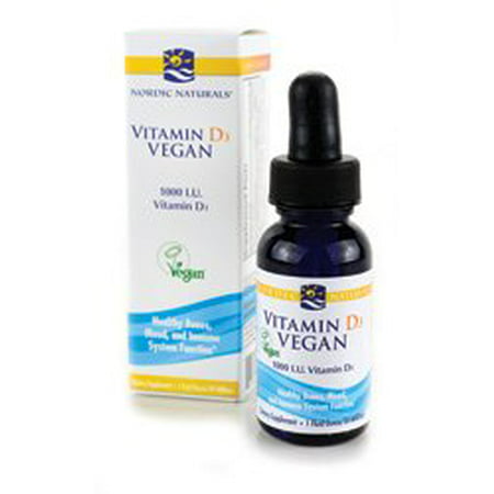 Nordic Naturals - Vitamin D3 Vegan, Healthy Bones, Mood, and Immune System Function, 1 Ounce