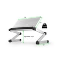 thumbnail image 4 of Support de Lecture Ergonomique pour Lire dans le Lit Canapé Hauteur Réglable angle Inclinaison portable Manuel Gros Livres Lourds Tablette ipad document Ordinateur portable Bureau Aluminium Argent, 4 of 8
