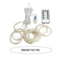 thumbnail image 3 of 300 LED Fairy Curtain Lights, 9.8ft x 9.8ft Curtain String Lights, USB Plug in 8 Lighting Modes Christmas Decoration, Hanging Lights with Remote for Bedroom Indoor Weddings Dorm Green, 3 of 3