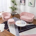 thumbnail image 2 of living room single Sofa Nordic Velvet Armchair Ergonomic design modern Corner small sofa luxury Relaxing chair Home furniture My Lux Decor Round, 2 of 16