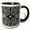 Black/White, variant on 3drose, Letter K- Black and White Geometric Monogram, 11oz Two-tone Yellow Mug