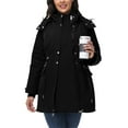 thumbnail image 4 of Tdoqot Womens Maternity Parkas Coats with Hood- Warm Big Pockets Full Zip Casual Winter Clothes Black Size S, 4 of 8