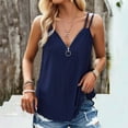 thumbnail image 3 of ICHUANYI Summer Fashion Womens Sleeveless Garment Comfortable Breathable V Neck Blouses Tops New Style, 3 of 7
