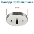 thumbnail image 4 of Aspen Creative 21512-31 Contemporary Fixture Canopy Kit, 5-1/8" Diameter, 7/16" Center Hole, Brushed Nickel, 1 Sets/Pack, 4 of 5