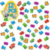 Playoly 12 Pack 1.5 Inch Miniature Wind-Up Pull Back Cars - Bright and Colorful - The Perfect Easter Party Stocking Stuffers!