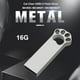 thumbnail image 4 of USB 2.0 Pendrive Metal Cat Paw USB Flash Drive con orificio para llavero (16 GB), 4 of 7