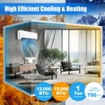 thumbnail image 3 of Giantex Split Air Conditioner, Inverter Air Conditioner w/Self-Cleaning Function & Installtion Kit Included, Energy Efficient AC Unit (12000BTU, 230V), 3 of 8