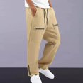 thumbnail image 2 of European And Solid Color Zipper Foot Binding Design Men's Casual Loose Comfortable Trendy Large Pocket Work Pants, 2 of 6