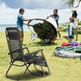 thumbnail image 5 of VTOY Zero Gravity Chair Outdoor Lounge Chairs Adjustable Mesh Reclining Chair for Pool Beach Camping Lounge Chair with Pillows and Cup Tray-Black, 5 of 9