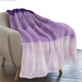 thumbnail image 2 of Manta PAVILIA Fluffy Sherpa Ombre 130 x 150 cm, color morado, 2 of 7