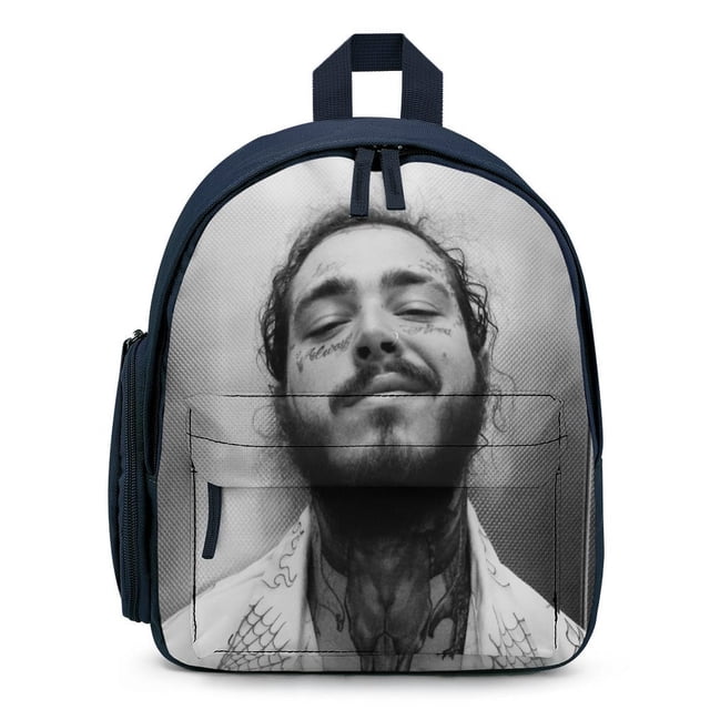 Posty Austin / Post Malone Mochila Escolar para Niños y Niñas, Mochila Infantil Ligera de Alta Calidad, Grande y Duradera Azul