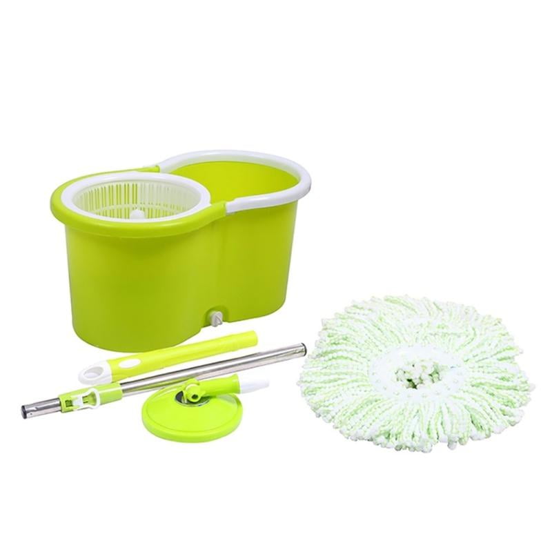 360° Rotating Spin Mop and Bucket Set Floor Cleaning Marble Tiles Cleaner 12L 