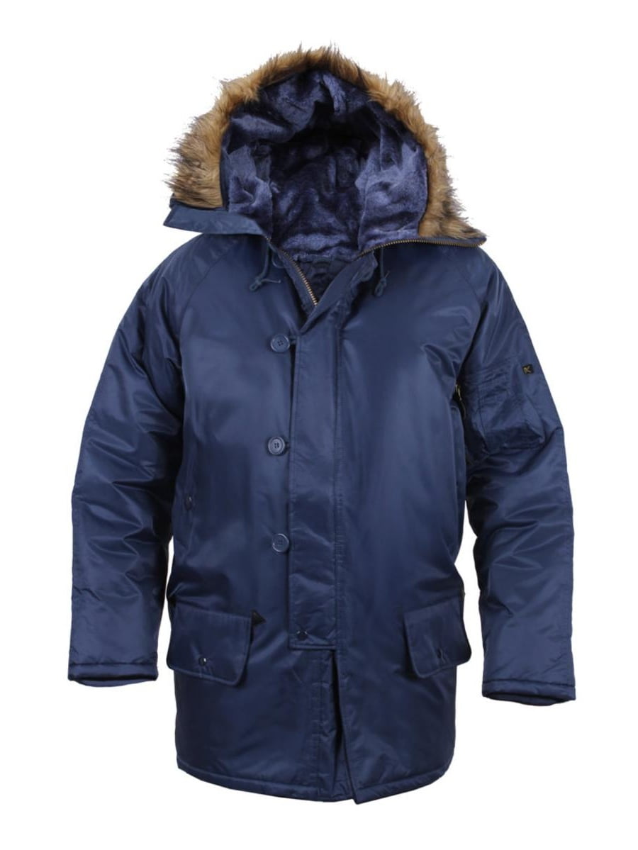 N-3B Snorkel Parka Flight Jacket, Black, Large by Rothco
