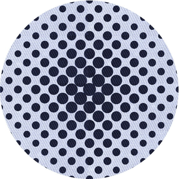 Ahgly Company Machine Washable Indoor Round Transitional Pale Lilac Purple Area Rugs, 7' Round