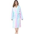 thumbnail image 3 of Fantaslook Womens Long Robes Plush Fleece Hooded Bathrobe with Pockets Fluffy Nightgown Sleepwear, 3 of 6