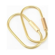 BuleStore 1 Pcs Brass Flat Split Ring Key Hang Hook Chain Hook Holder DIY Craft Hardware