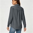 thumbnail image 4 of THDHVS Button Down Shirts for Women,Womens Shirts,Women's UPF 50 Long Sleeve Sun Protection Shirts Outdoor Fast Dry Fishing Hiking Travel Shirts Dark Gray L, 4 of 8