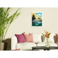 thumbnail image 3 of Warm Morning - Tropical Island - Breaking Waves - From an Original Color Painting by Wade Koniakowsky - Fine Art Rolled Canvas Print 11in x 14in, 3 of 4