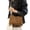Brown, variant on Suede Shoulder Bag Studded Fringe Cross Y2K Crossbody Handbag Hobo Punk Vintage Underarm