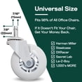 thumbnail image 6 of The Office Oasis Original Rollerblade Office Chair Wheels (As Seen On PBS) - Set of 5 - White, 6 of 6