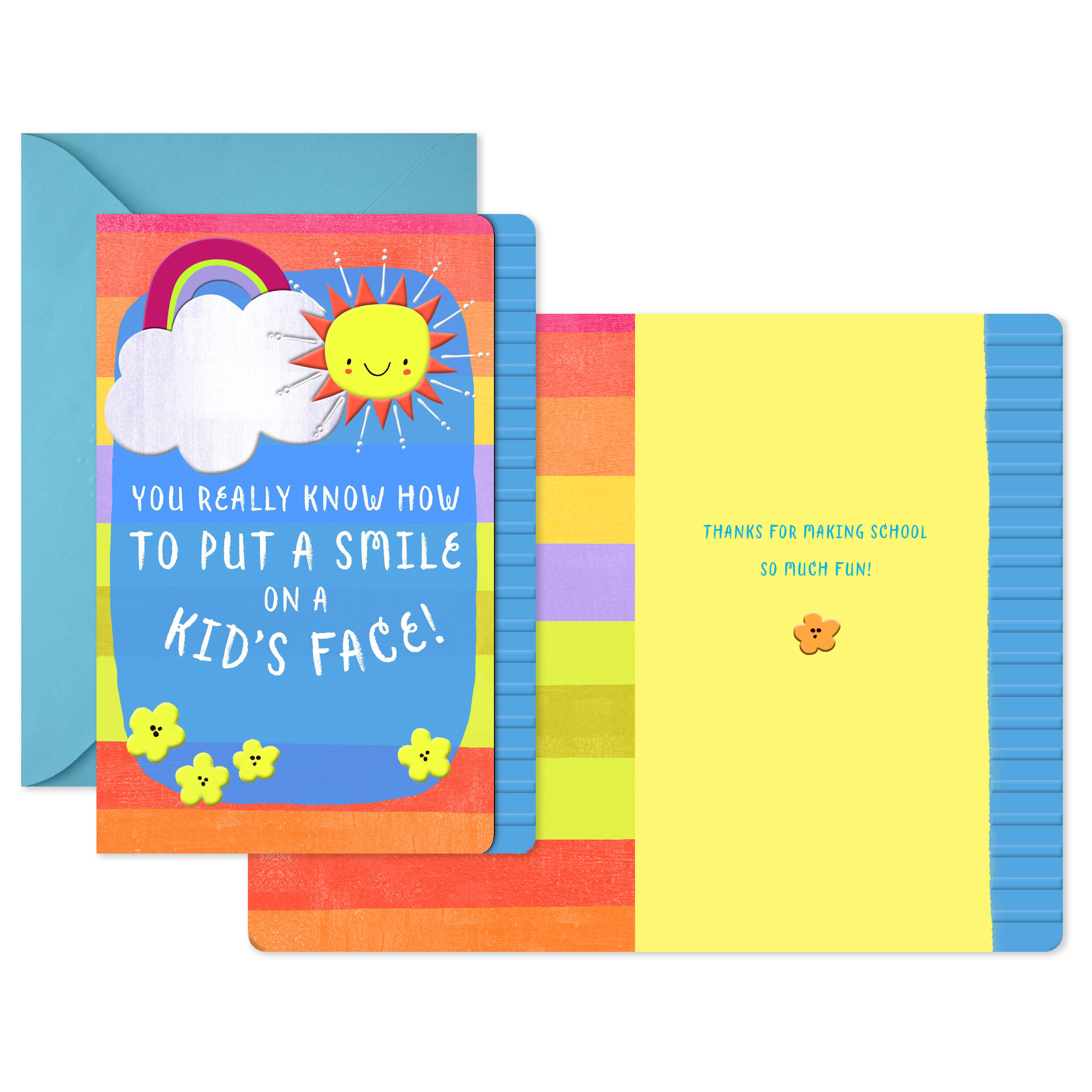 Hallmark Teacher Appreciation Cards Assortment for Preschool, Kindergarten, Elementary School, Graduation or Back to School (10 Cards and Gift Card Holders with Envelopes) - image 4 of 11
