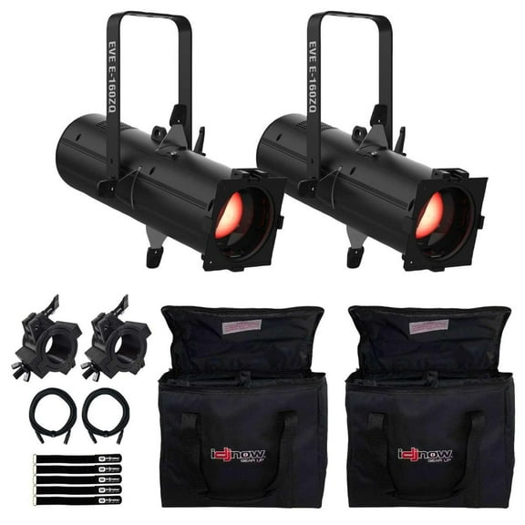 Chauvet DJ EVE F-160ZQ 160W RGBW LED Full-Color Fresnel 2-Pack with Bags Package