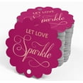 thumbnail image 4 of Inkdotpot Rose Gold Foil Paper Hang Tags Let Love Sparkle Wedding Favor Tags 100 Pieces, 4 of 7