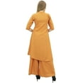 thumbnail image 5 of Phagun Solid Orange Asymmetrical Kurta Kurti With Palazzo Pant Indian Clothing-26, 5 of 7