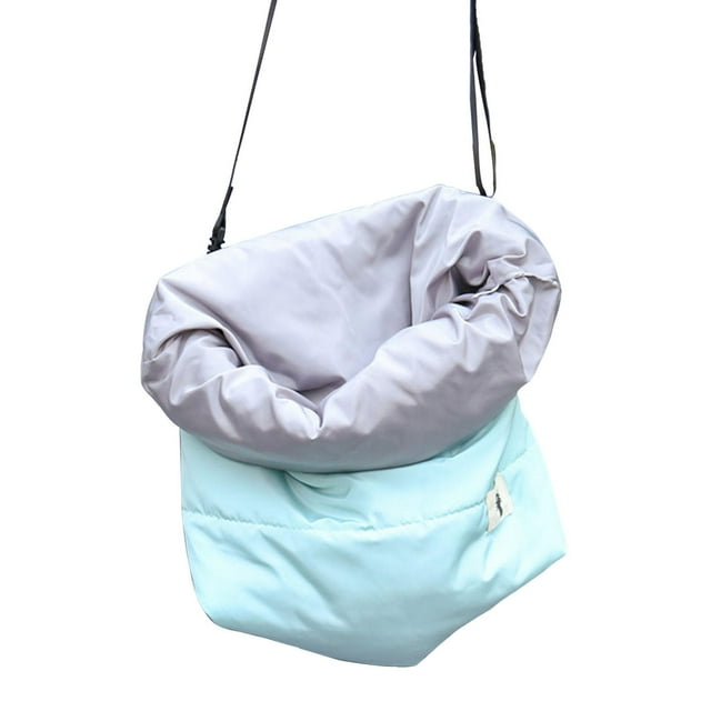 Almencla Breathable Cat Dog Carrier Bag Shoulder Bag Pet Backpack Warm Handbag Soft Green