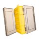thumbnail image 2 of Caja de señuelos de doble capa, drenaje, caja de almacenamiento de señuelos espesada transpirable, 12 compartimentos, caja de señuelos de pesca, amarillo rutenio, 2 of 10