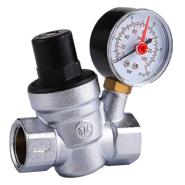 Dn20 Water Pressure Reducing Valve Water Pressure Regulator With Gauge 3/4 Inch (dn20) Starlight--