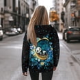 thumbnail image 3 of COEQINE Oversized Long Sleeves Pullover Sweatshirts Women's Hoodies Soft Fashion Y2K Women Lightweight Printing Casual Wear Cozy Loose Moon and Panda Fall Winter Outfits Clothes, 2XL, 3 of 7