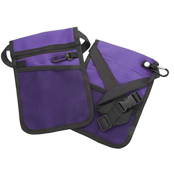 AsaTechmed Medical Pouch Hip Bag Antimicrobial, Nurse, Homecare, Medical Organizer Belt (Pouch Only) Many Colors! (Violet)