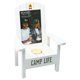 thumbnail image 1 of Pabellón - Camp Life - Silla Adirondack 4"" x 6"" Marco de imagen vertical Portavelas de luz de té - Camper RV Cabin Camping Decor Camp Lover Gift, 1 of 1