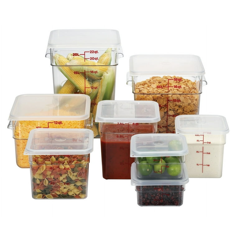 Cambro 12SFSCW135 12 Quart Square Food Storage Container - Clear