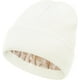 thumbnail image 1 of Gorro de punto con forro de satén para mujer, gorro de invierno para hombre, forro de seda, suave, holgado, cálido y con puños (blanco), 1 of 7