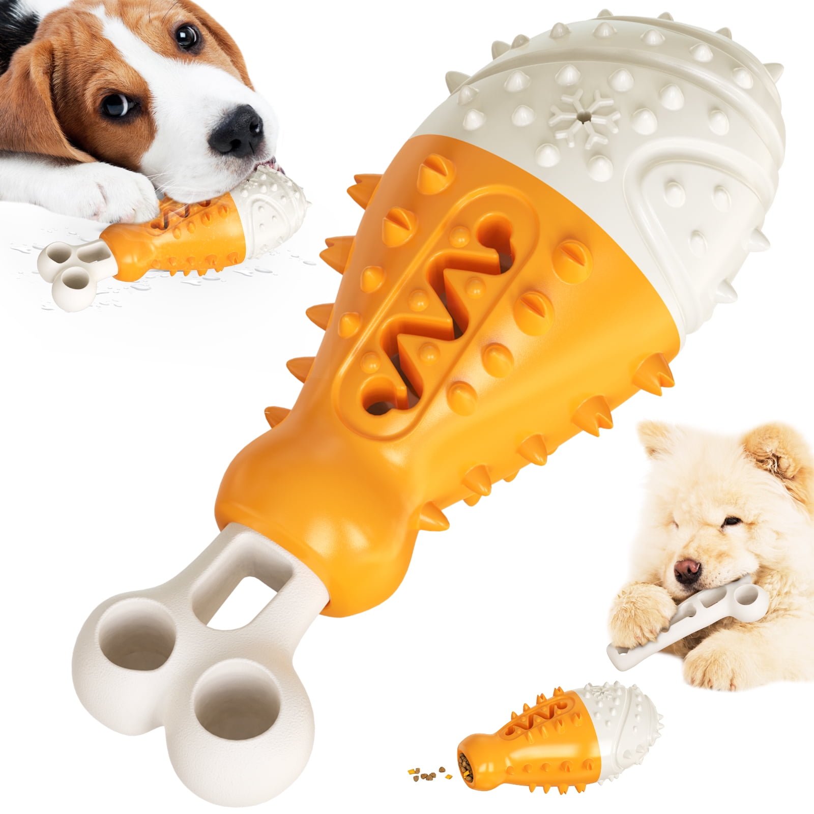 Extremely Durable Tug Toy Dog Treat Toys for Boredom Chew King Baton Fetch Treater Dog Toy
