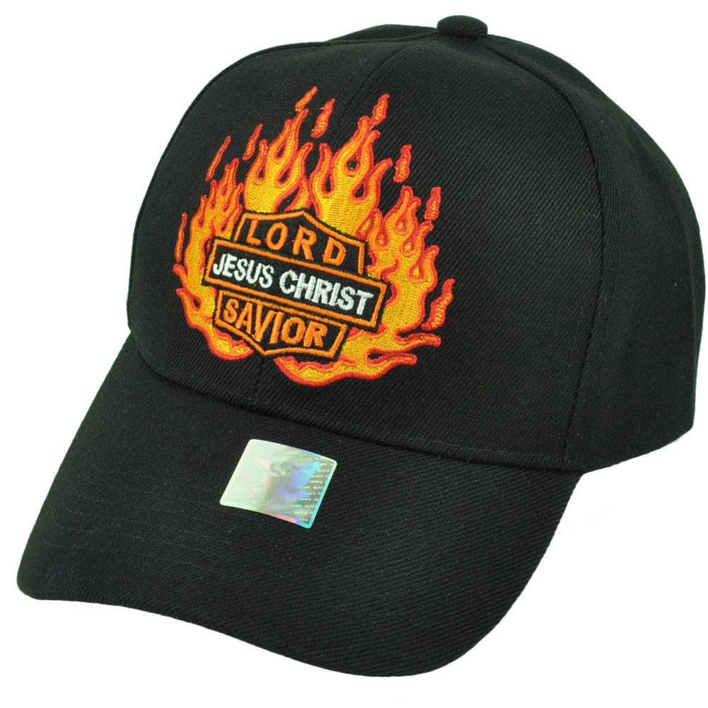 Lord Jesus Christ Savior Hat Cap Black Adjustable Religious Faith