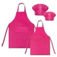 thumbnail image 1 of TOPTIE Cotton Canvas Kid & Parent Cooking Aprons and Chef Hat Set, 1 of 7