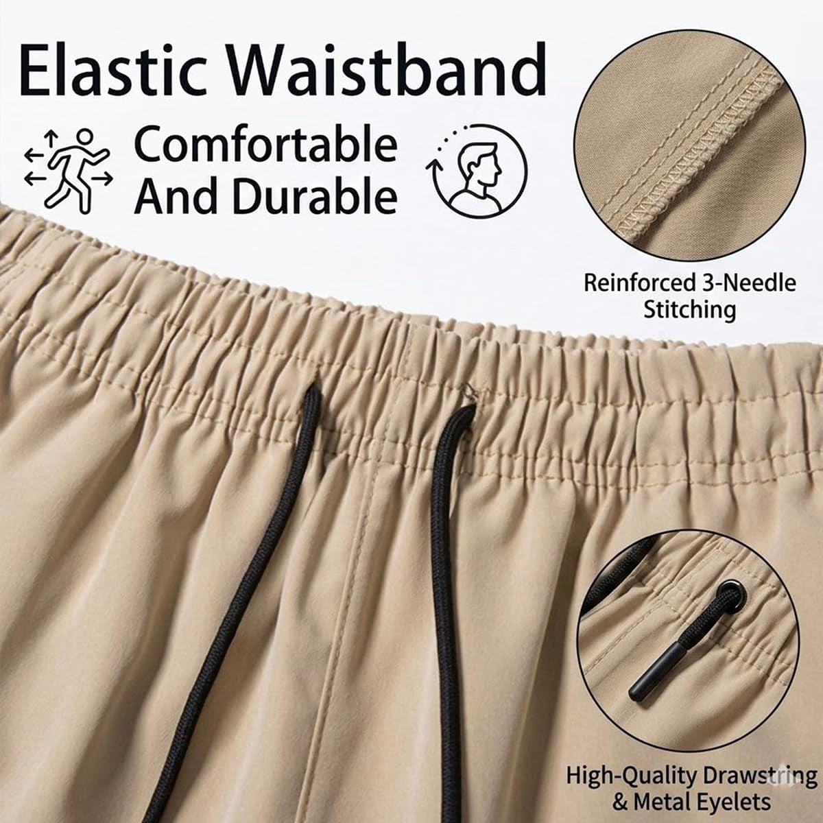 Wearcinder Mens Sport Cargo Shorts with Multi-Pocket Tactical Style