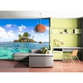 thumbnail image 2 of Dundee Déco Murale Moderne Île Tropicale Bleue et Blanche Non Encollée, 142 Po X 106 Po (360cm X 270cm), 2 of 4