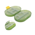 thumbnail image 3 of Unique Bargains 1 Pc 8 Grids Flip Up Double Layer Pill Case Lightweight for Travel Clear Green, 3 of 6